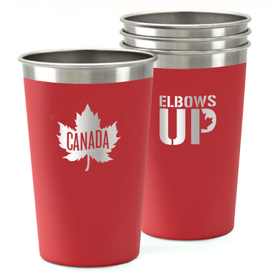 Canadiana Set -  Four 14oz Patio Cups
