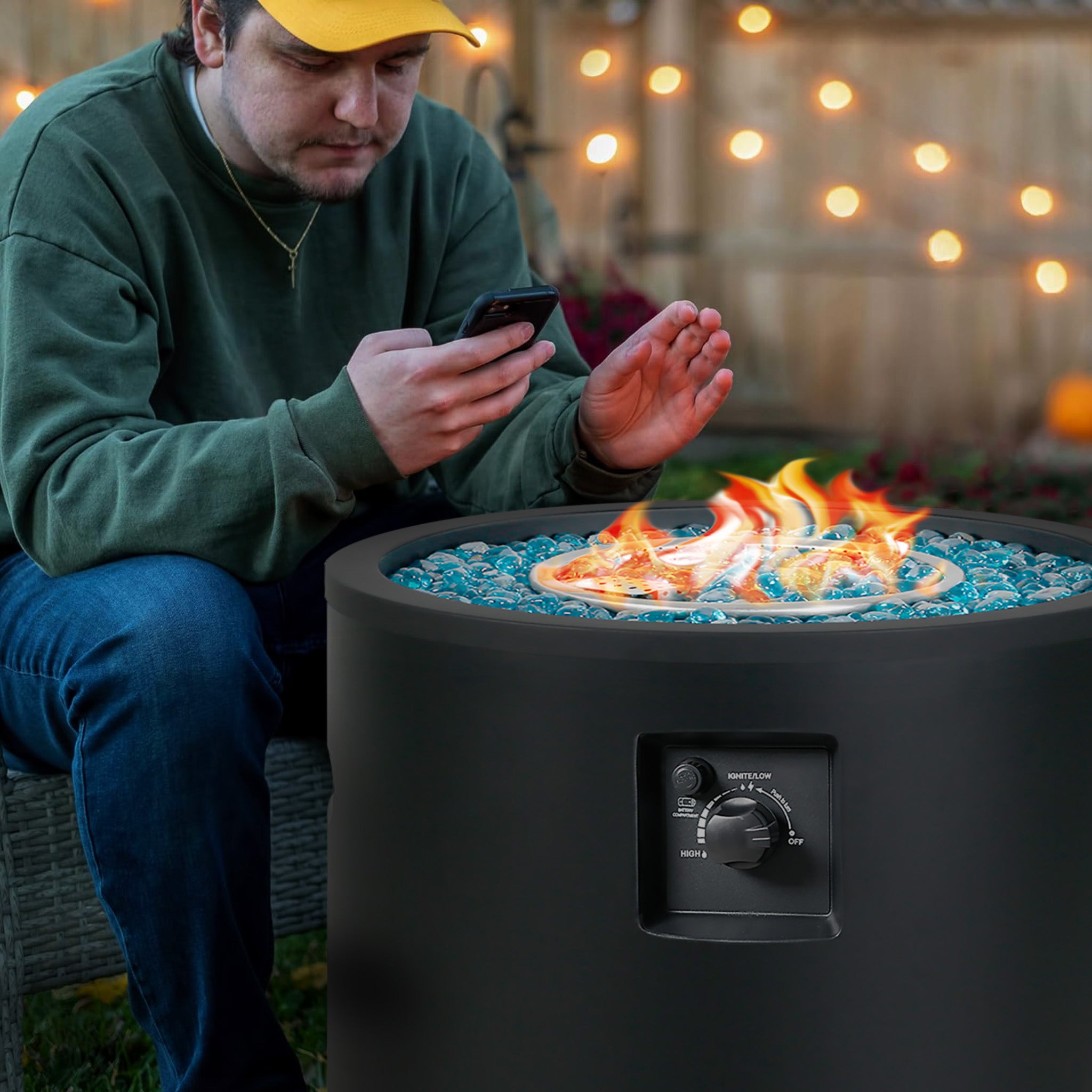 Round Propane Firepit