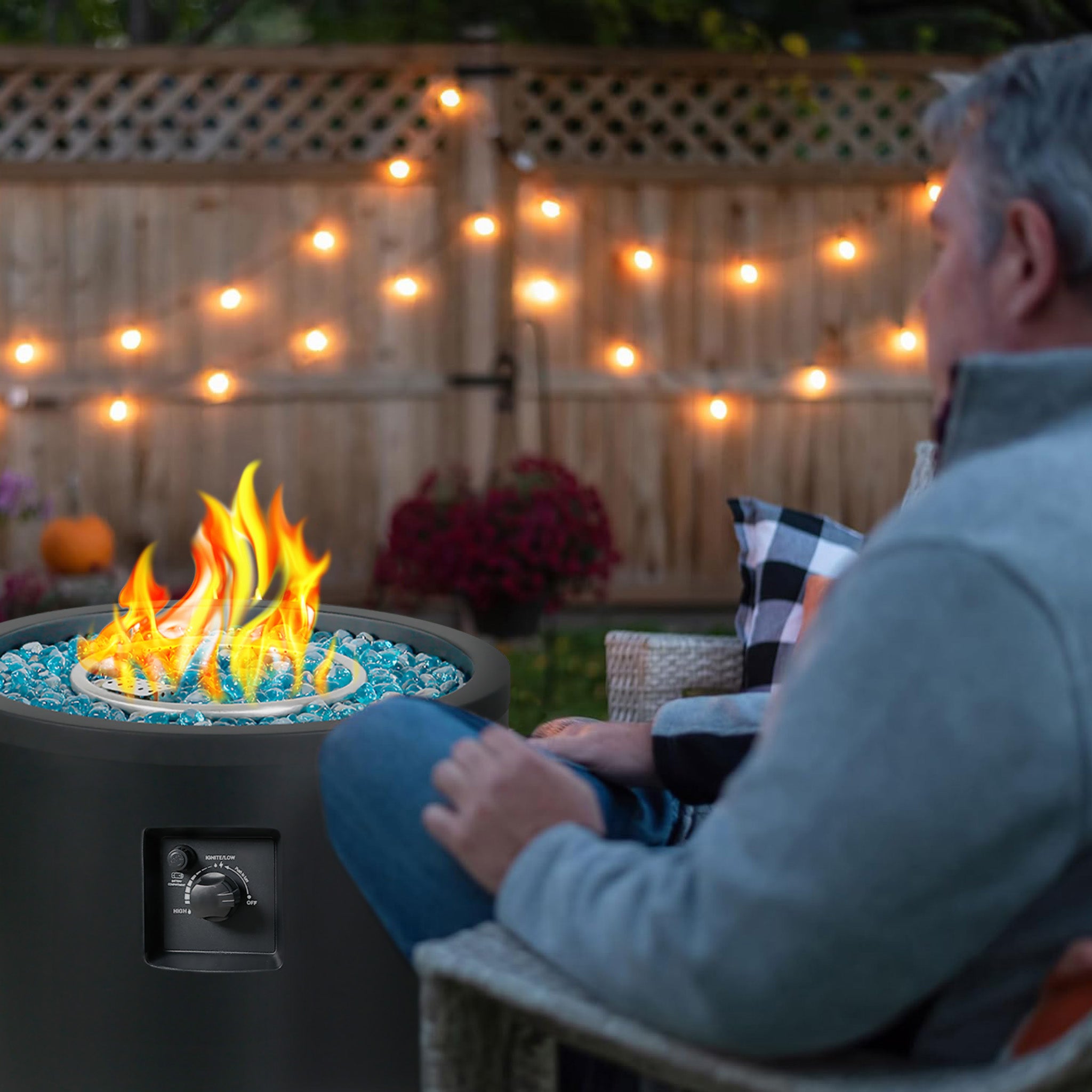 Round Propane Firepit