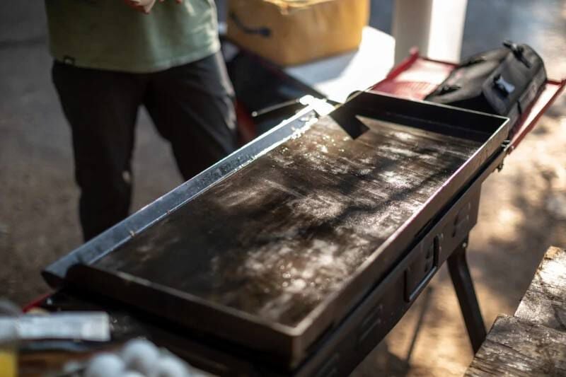 Plaque de cuisson professionnelle double de 14 po