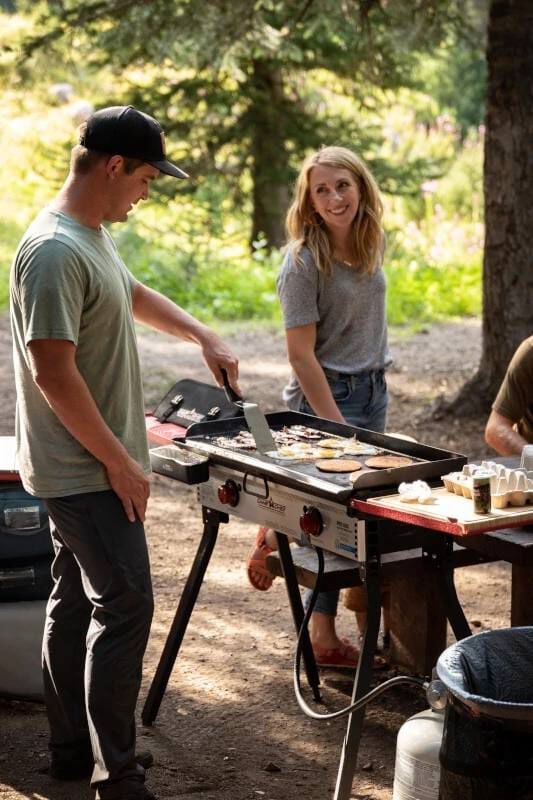 Plaque de cuisson professionnelle double de 14 po