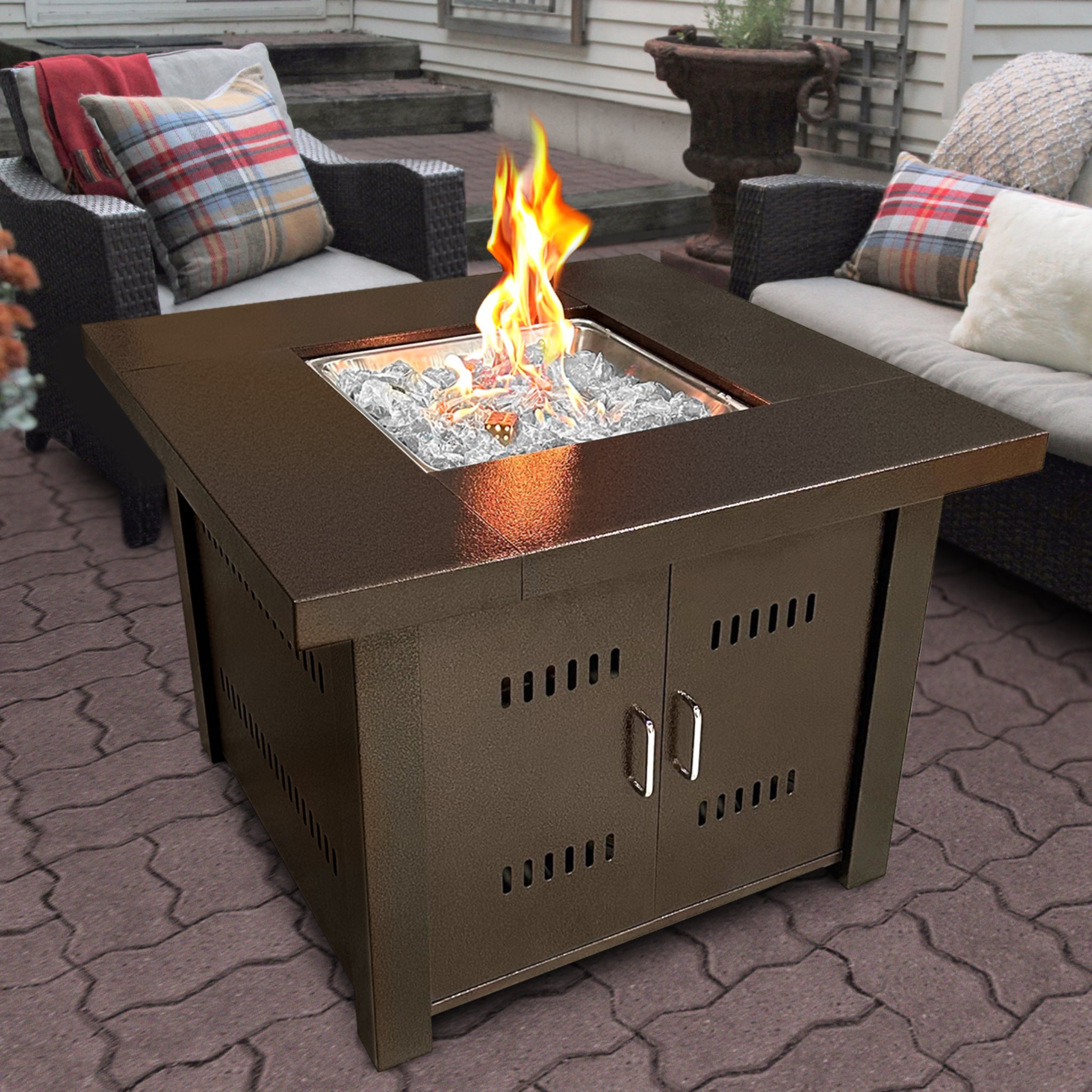 Bûche Square Fire Table