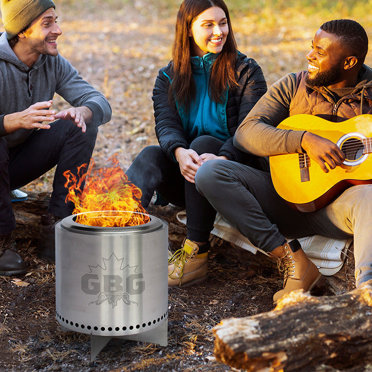 Foyer sans fumée de 38cm (15po) en acier inox de luxe