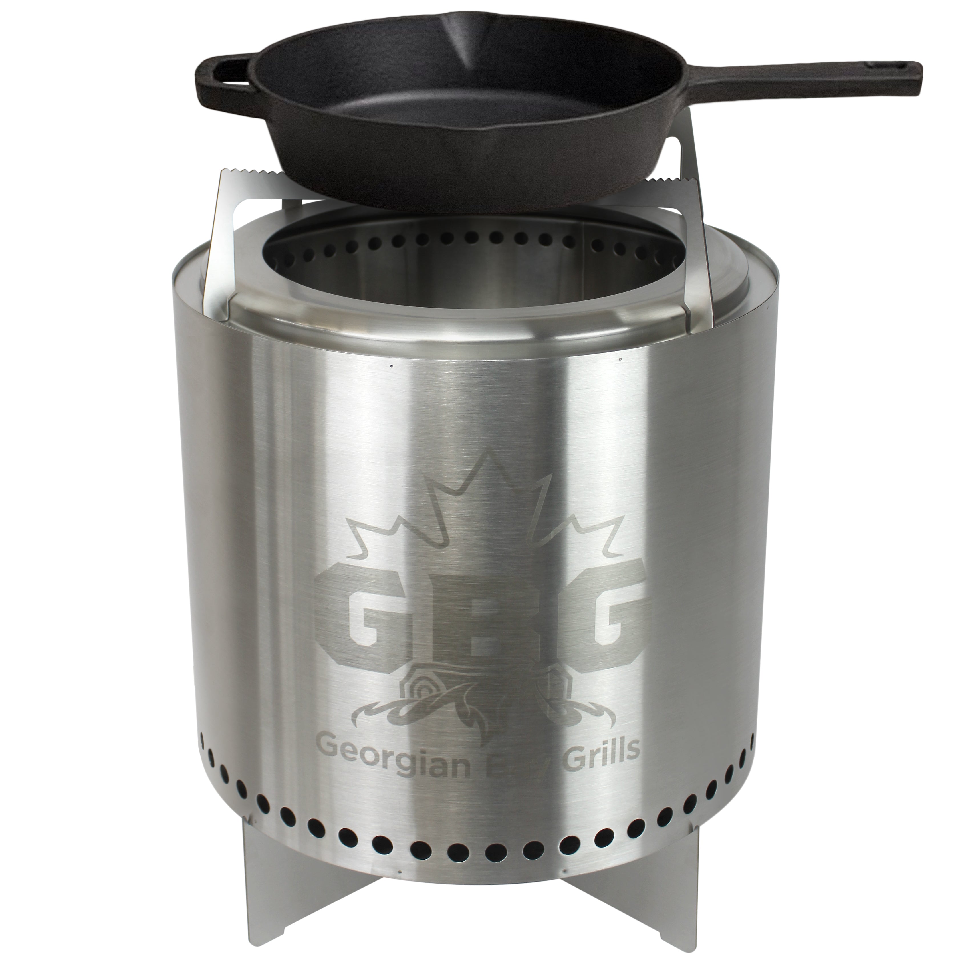 Foyer sans fumée de 38cm (15po) en acier inox de luxe