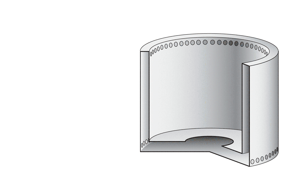 Foyer sans fumée de 38cm (15po) en acier inox de luxe