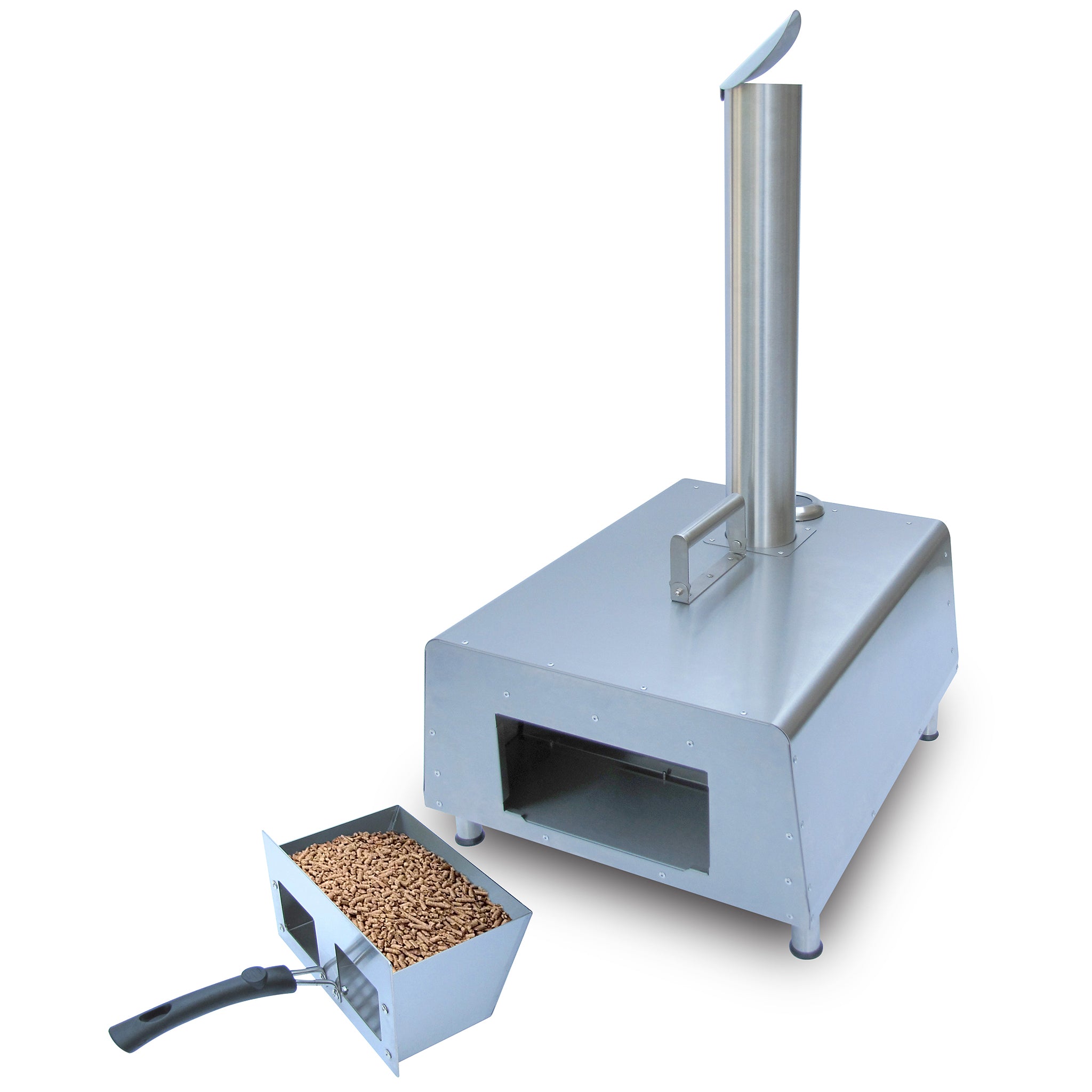 Four à pizza à granules de bois en acier inox de luxe 
